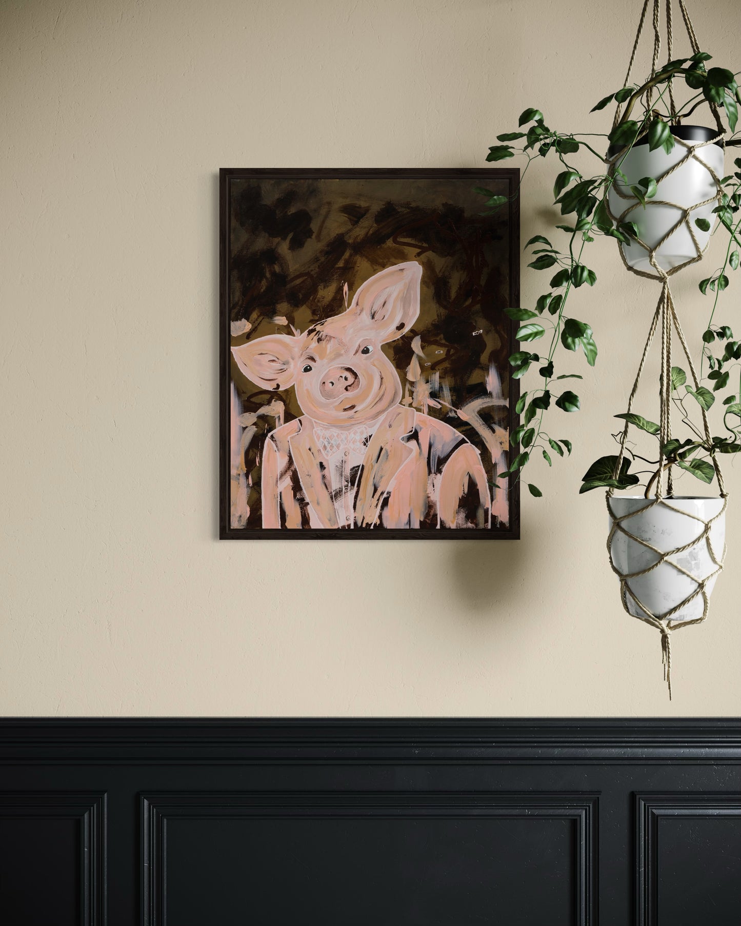 Filthy Rich - Original Acrylic Pig Painting