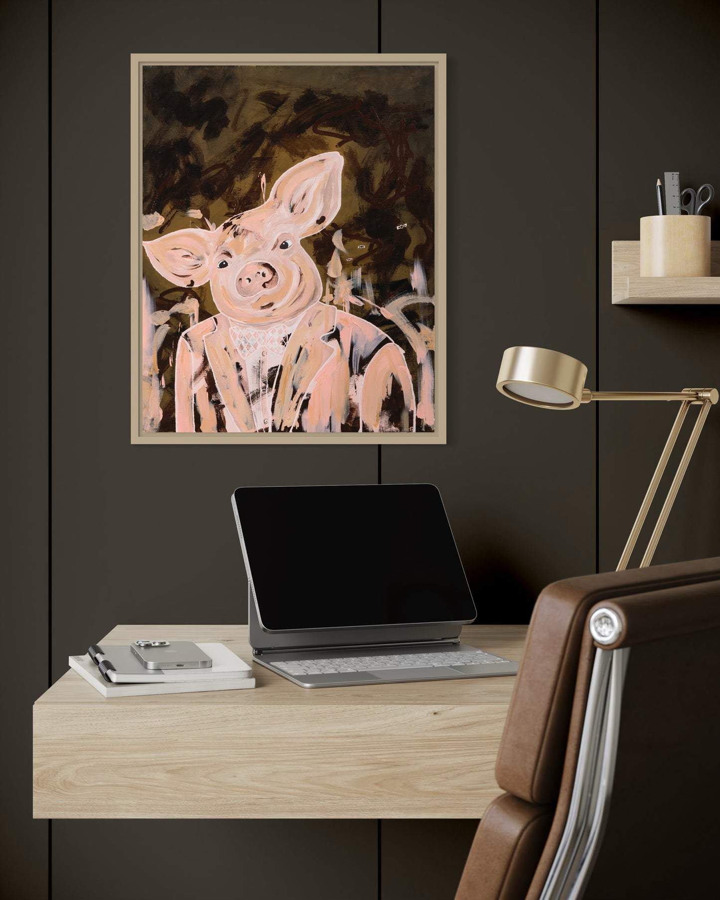 Filthy Rich - Original Acrylic Pig Painting