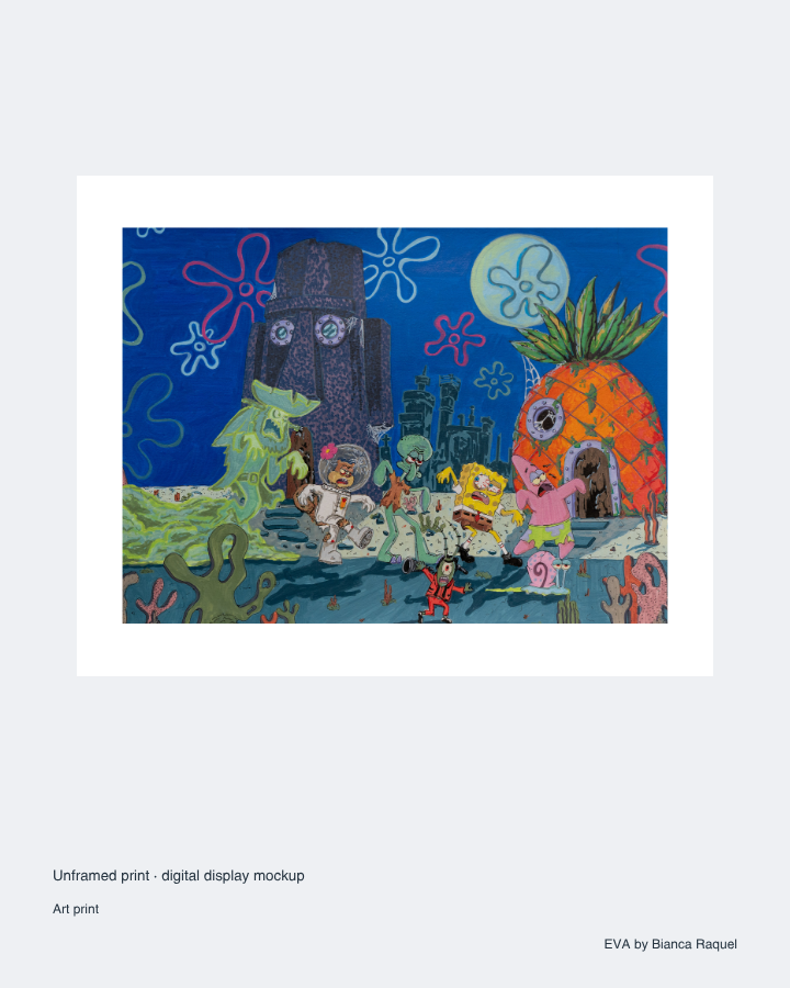 Thriller in Bikini Bottom unframed print digital mockup