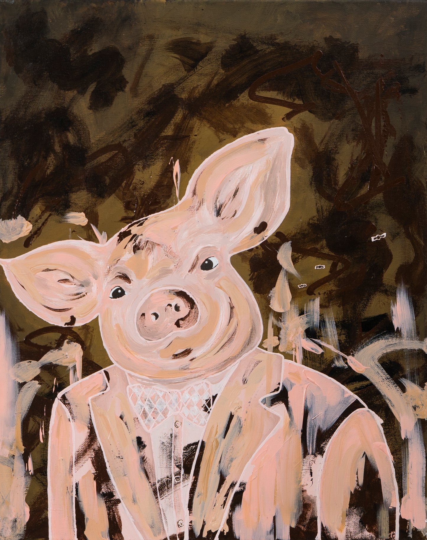 Filthy Rich - Original Acrylic Pig Painting