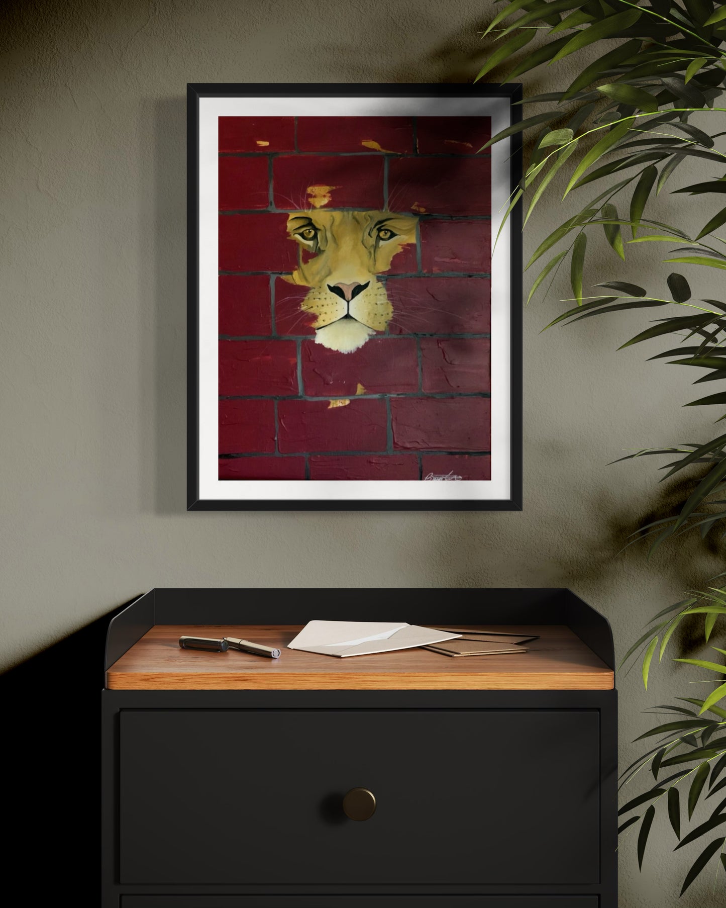 Concrete - Original Acrylic Lion Painting