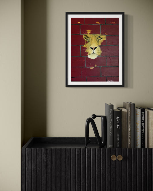 Concrete - Original Acrylic Lion Painting
