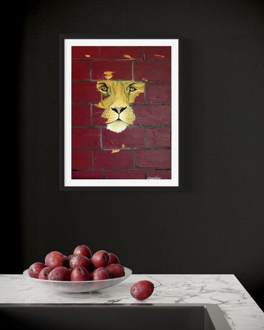 Concrete - Original Acrylic Lion Painting