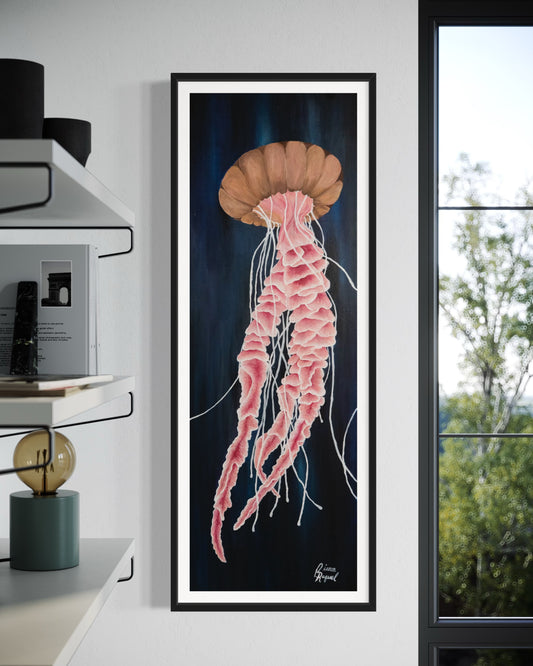 Aqua Soul - Original Acrylic & Oil Hand-Painted Jellyfish Painting