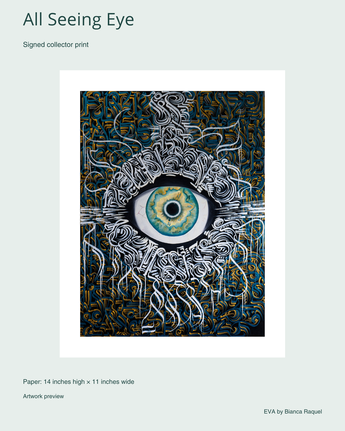all seeing eye signed collector print artwork preview