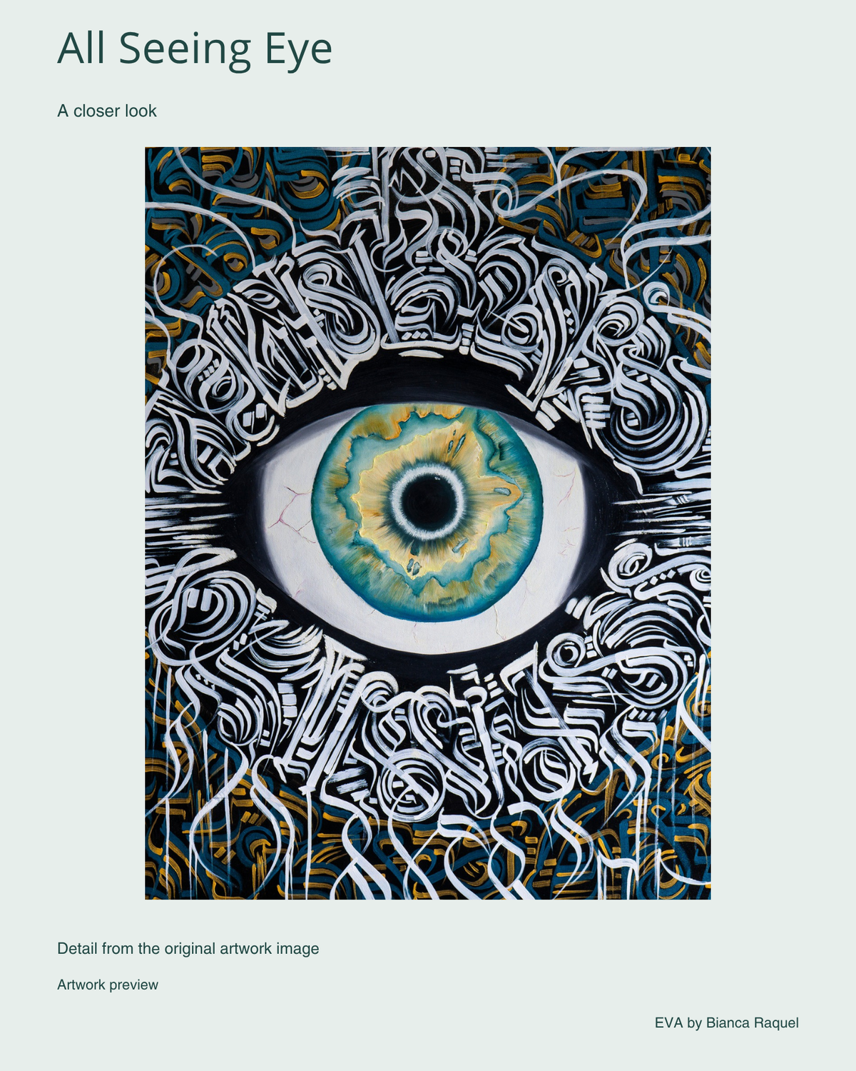 all seeing eye signed collector print artwork detail