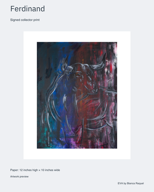ferdinand signed collector print artwork preview