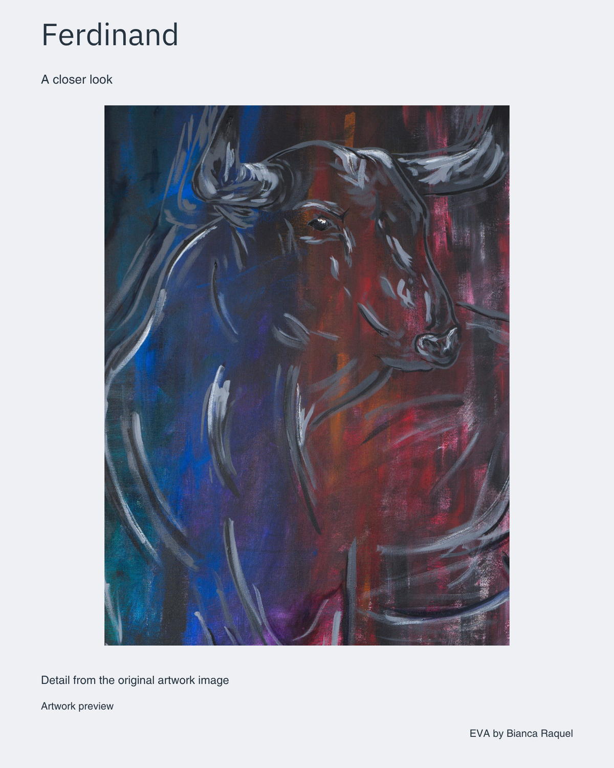 ferdinand signed collector print artwork detail