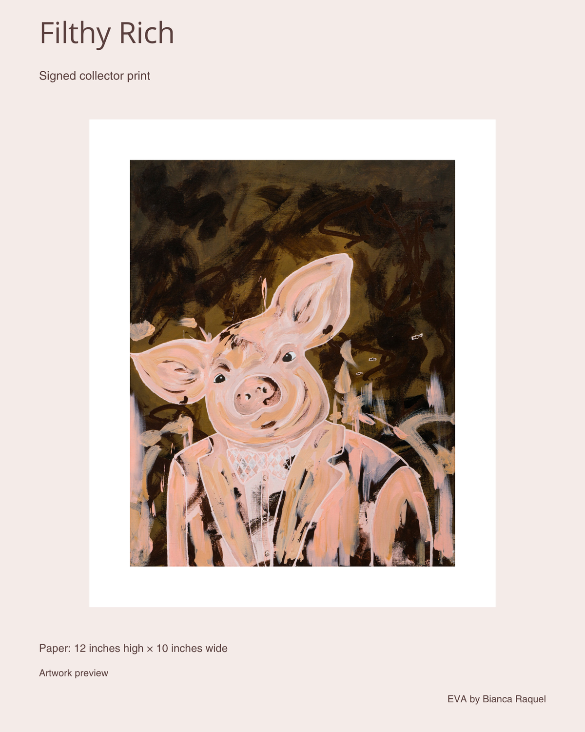 filthy rich signed collector print artwork preview