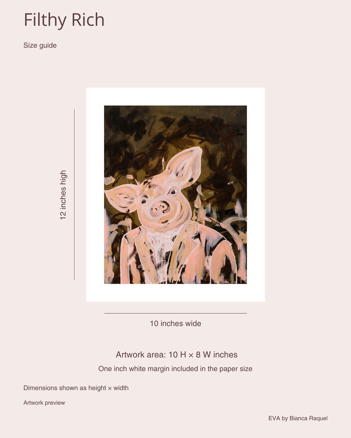 filthy rich signed collector print paper and artwork size guide
