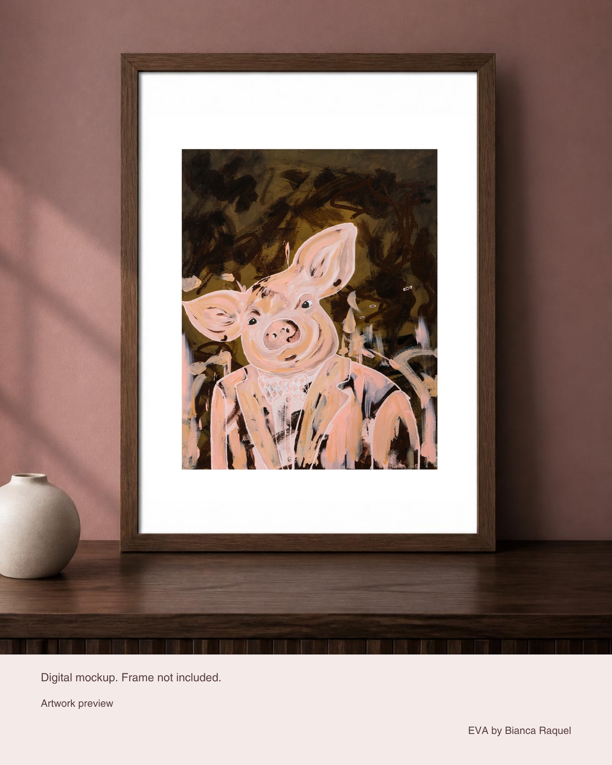 filthy rich signed collector print digital framed mockup, frame not included