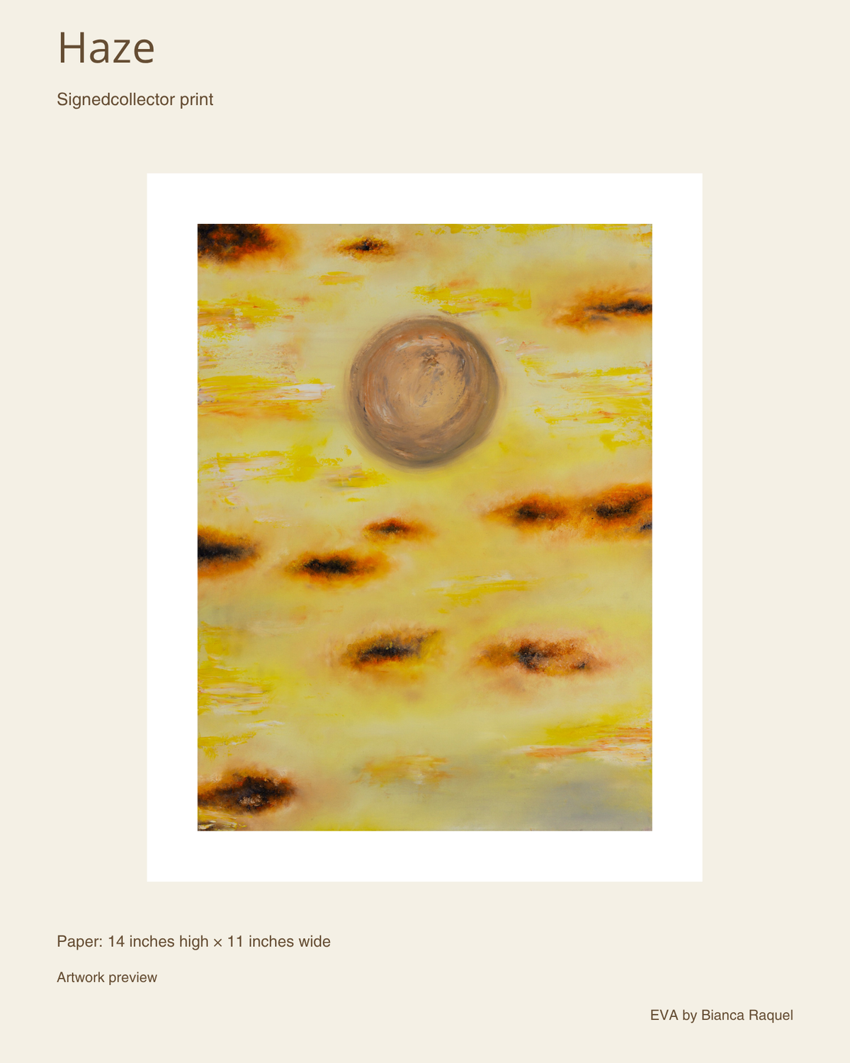 haze signed collector print artwork preview