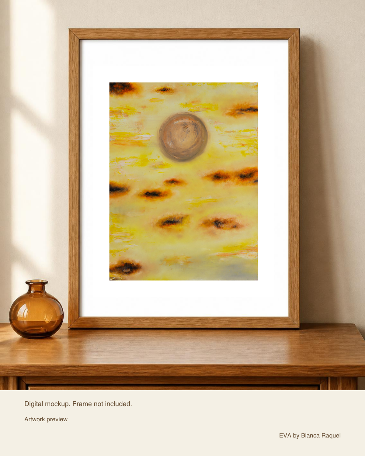 haze signed collector print digital framed mockup, frame not included