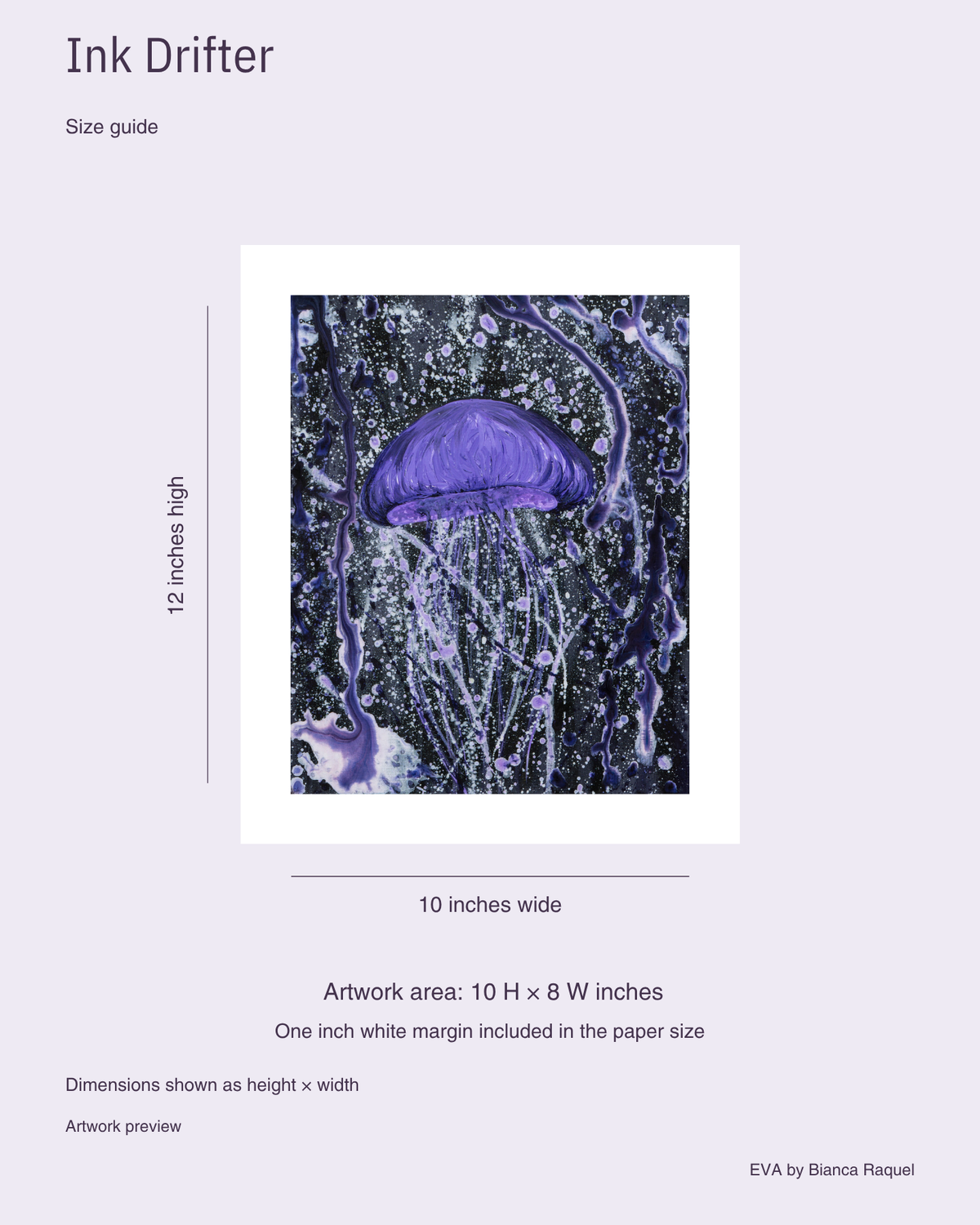 ink drifter signed collector print paper and artwork size guide