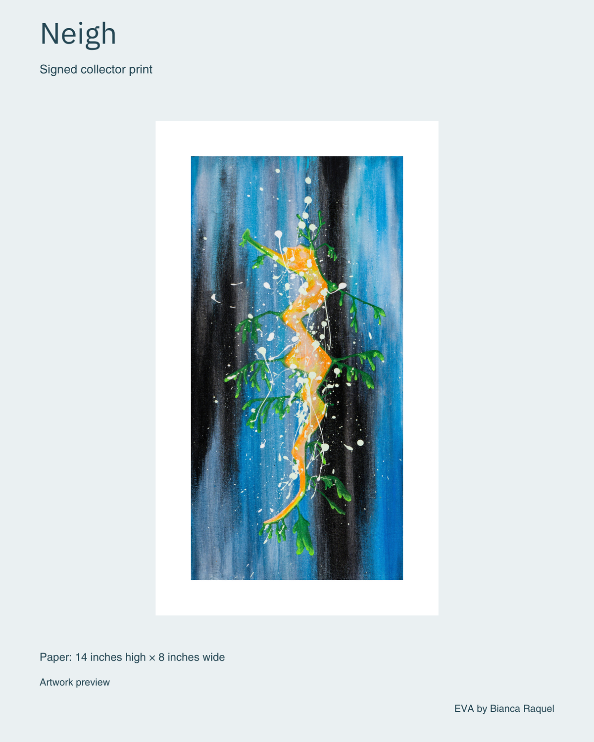 neigh signed collector print artwork preview