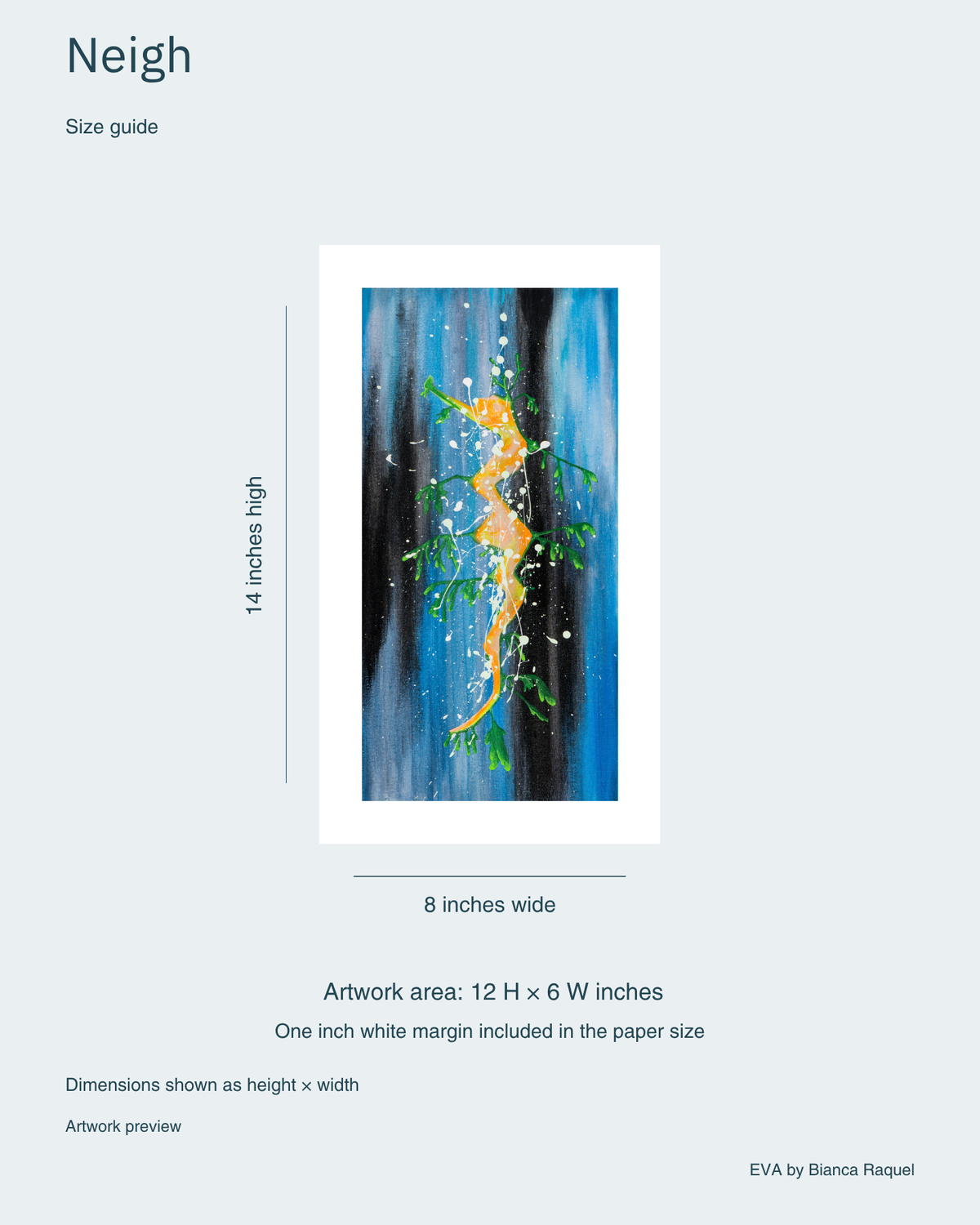 neigh signed collector print paper and artwork size guide